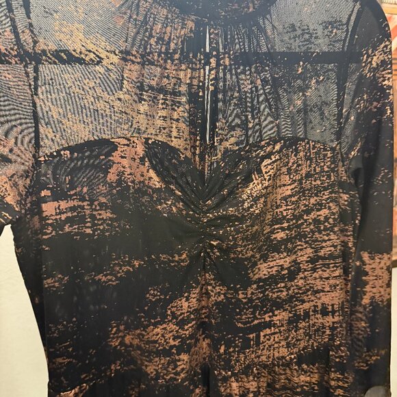 Ted Baker UK Size 3 (US 8) black/copper/gold holiday/fancy dress - Picture 4 of 4